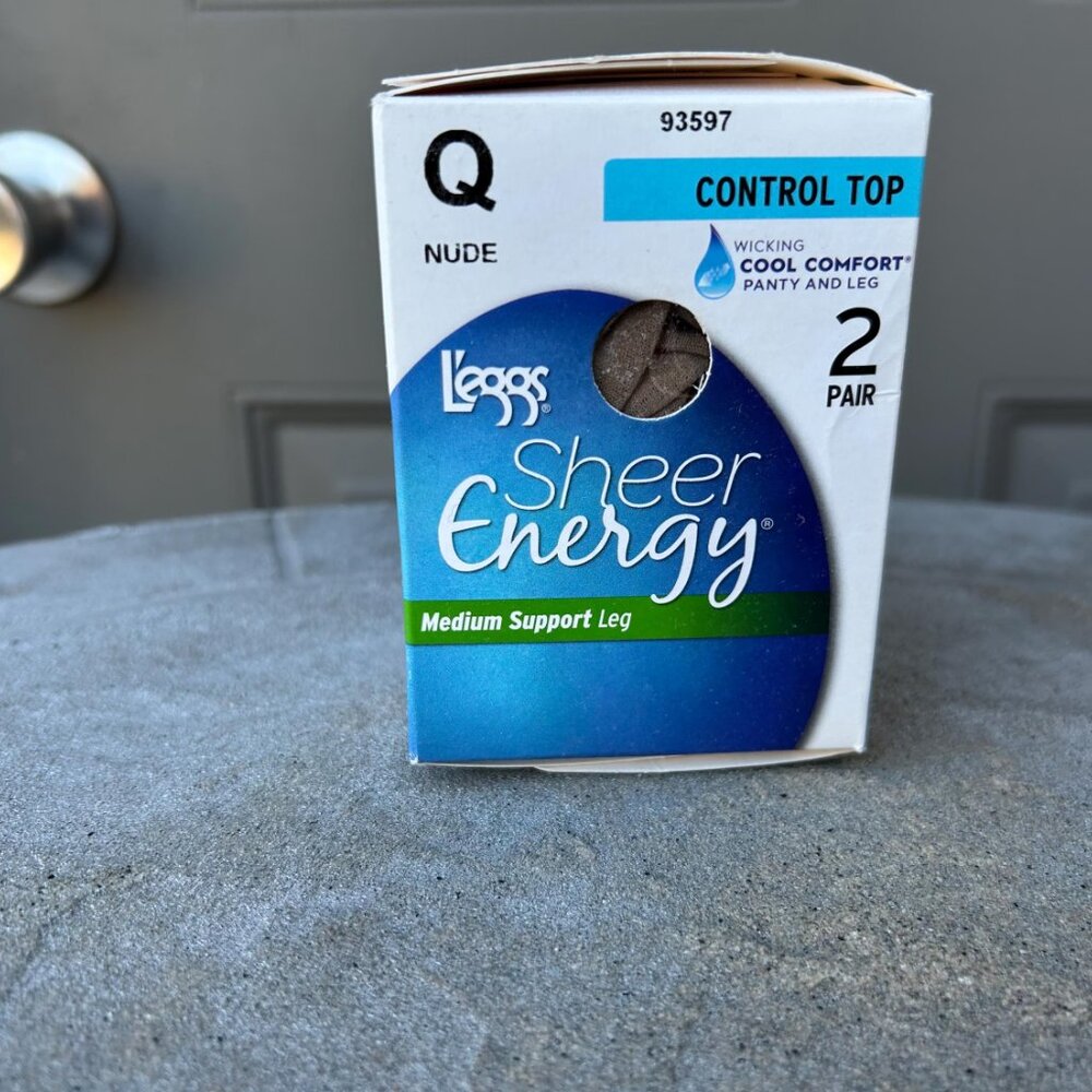 Leggs Sheer Energy Control Top Medium Support Leg 2 Pair